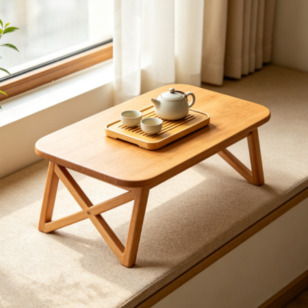 Wood Window Sill Tea Table